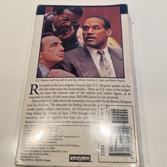 NWT & Vintage 1995 “I Want to Tell You,” by O. J. Simpson, Audio Book - Picture 3 of 3